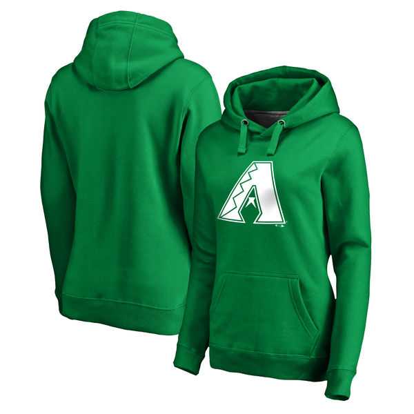 Women Arizona Diamondbacks Fanatics Branded Kelly Green St. Patrick's Day White Logo Pullover Hoodie,We sell and wholesale Women Arizona Diamondbacks Fanatics Branded Kelly Green St. Patrick's Day White Logo Pullover Hoodie on line form chian!
